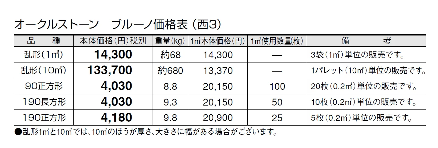 オークルストーン ブルーノ【2024年版】_価格_5