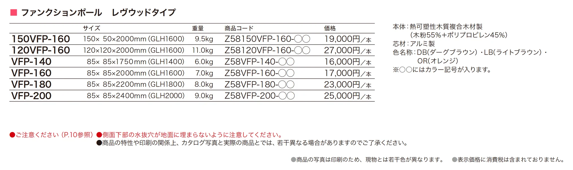 ファンクションポール レヴウッドタイプ_価格_1