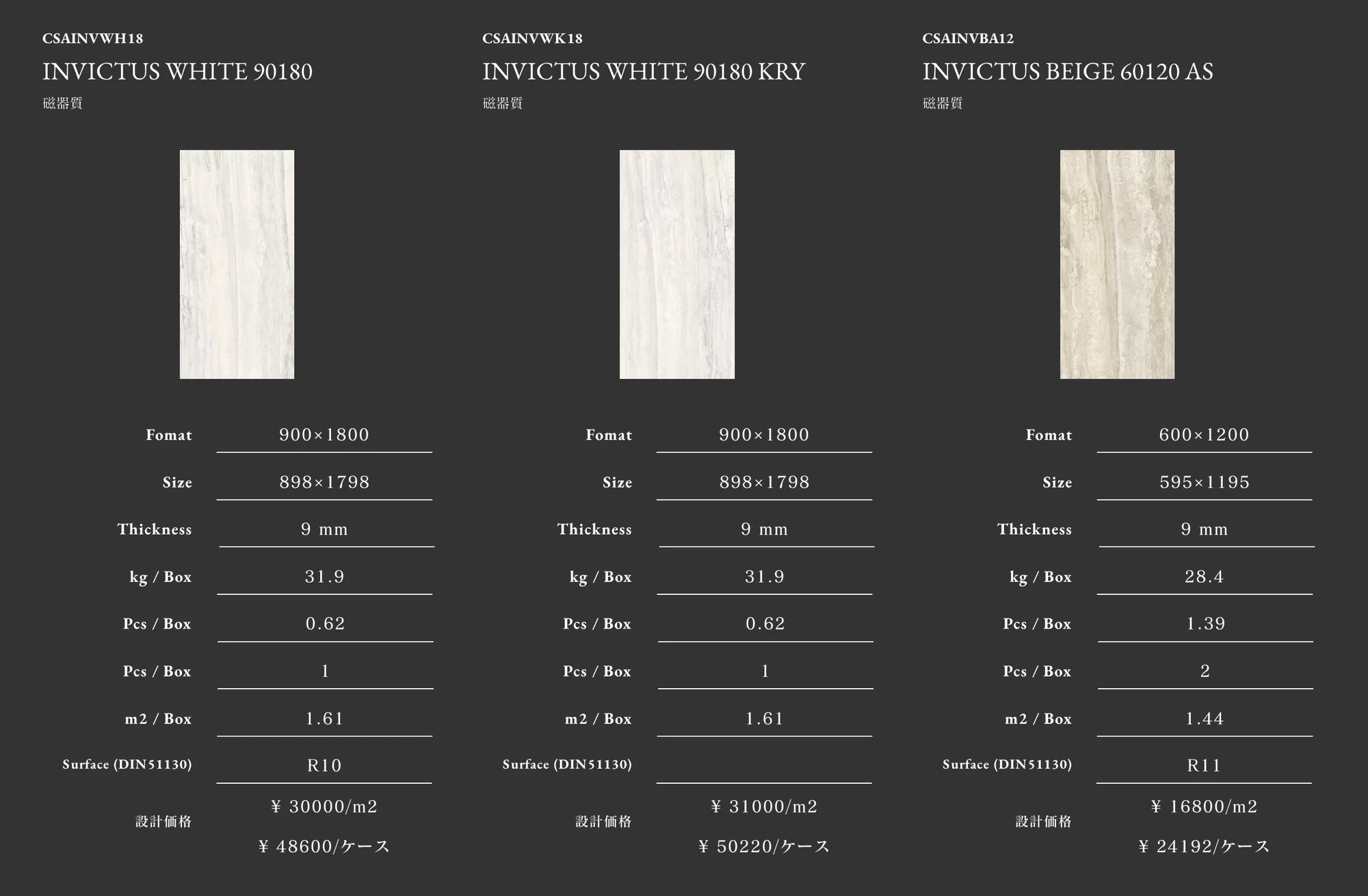 INVICTUS_価格_3