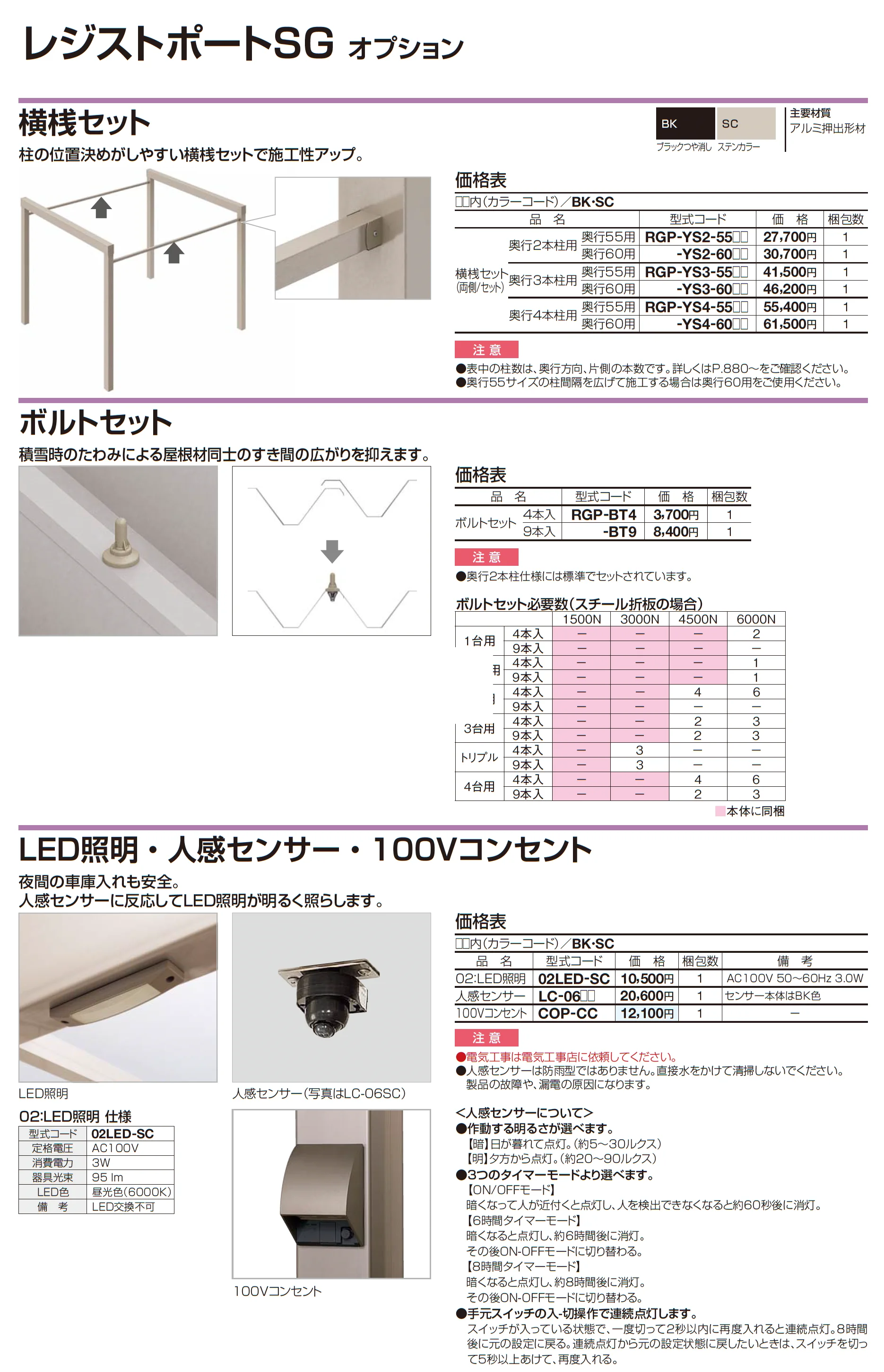 レジストポートSG 間口55サイズ 延長ユニット/縦連棟ユニット_価格_3