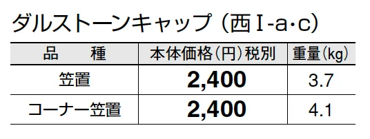 ダルストーンキャップ【2025年版】_価格_3