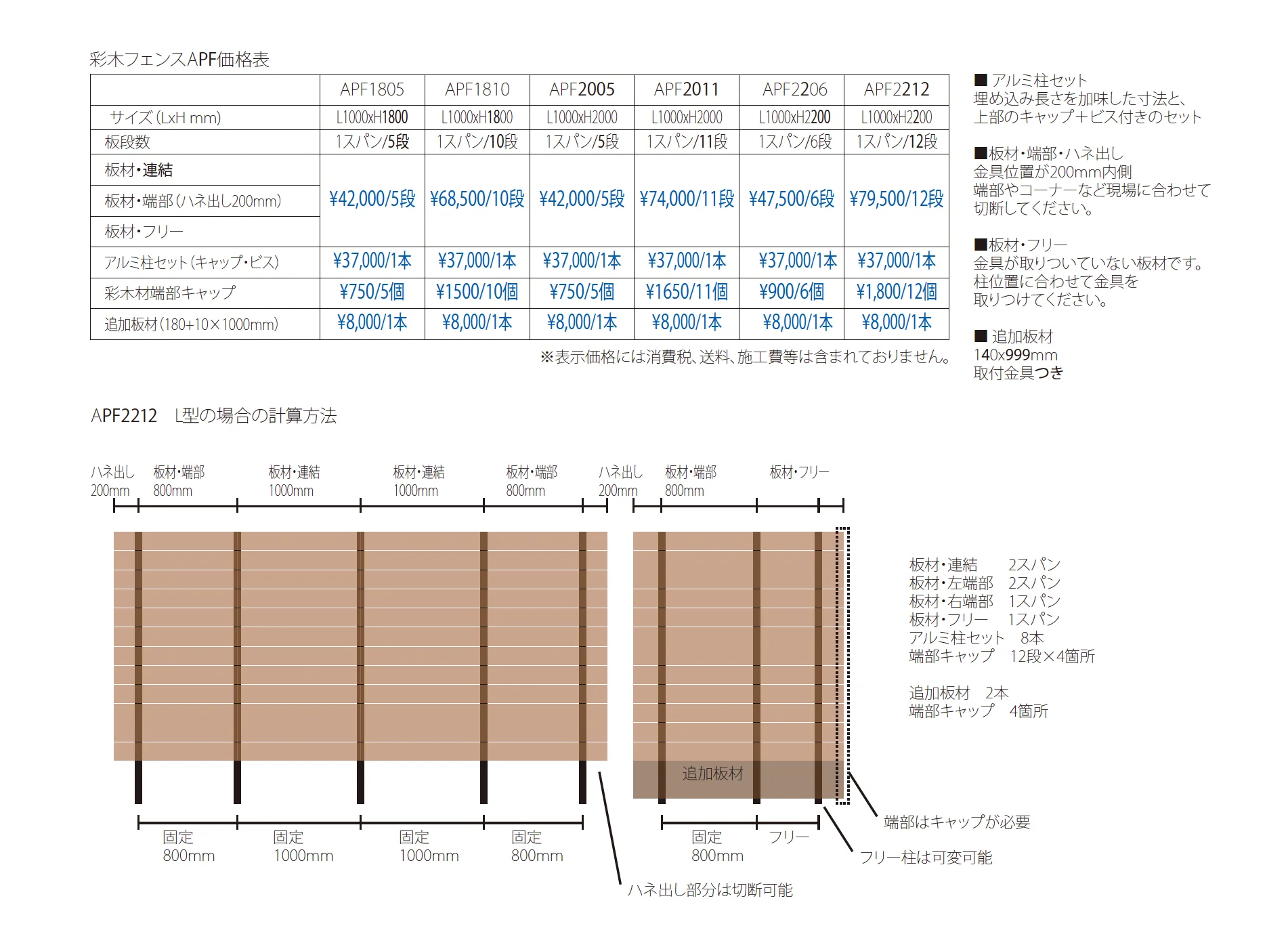 彩木プライベートフェンス APF_価格_1
