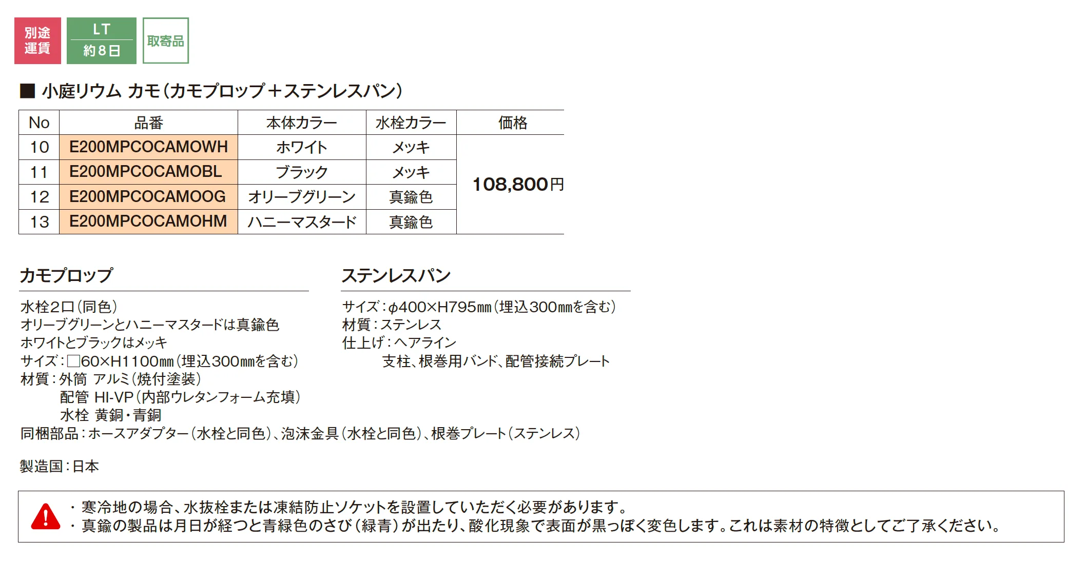 小庭リウム カモ (カモプロップ/ステンレスパン)【2025年版】_価格_1
