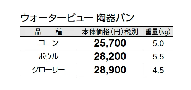 ウォータービュー 陶器パン【2025年版】_価格_1