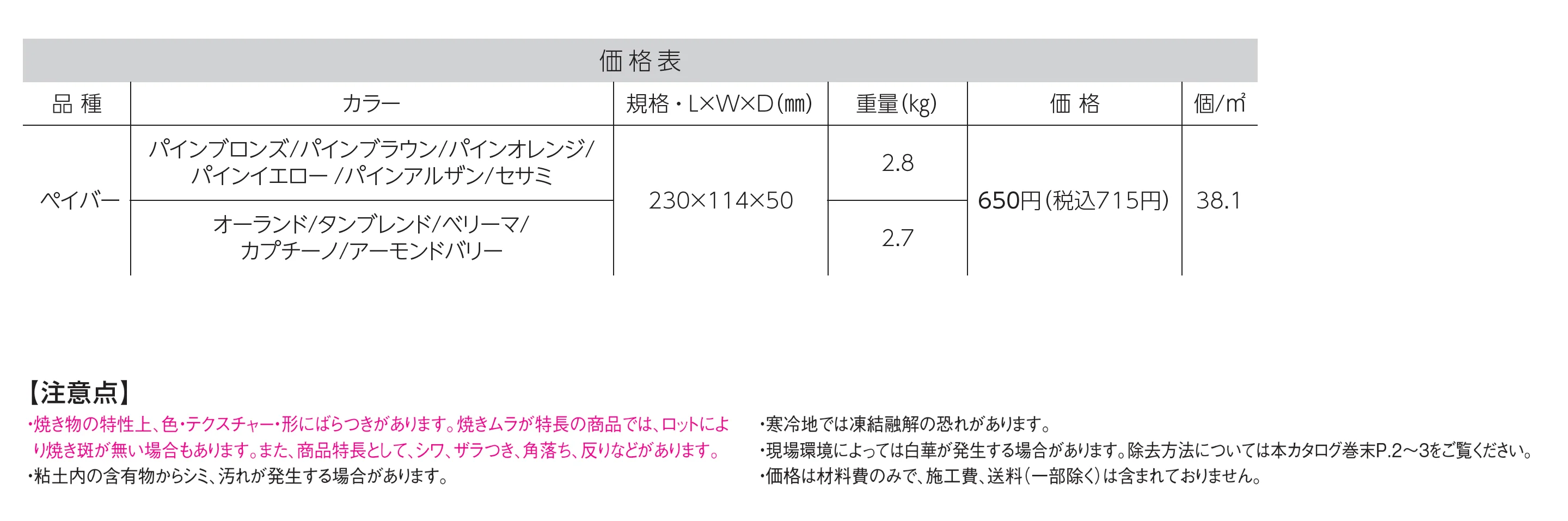 ロイヤルパイン・ペイバー_価格_1