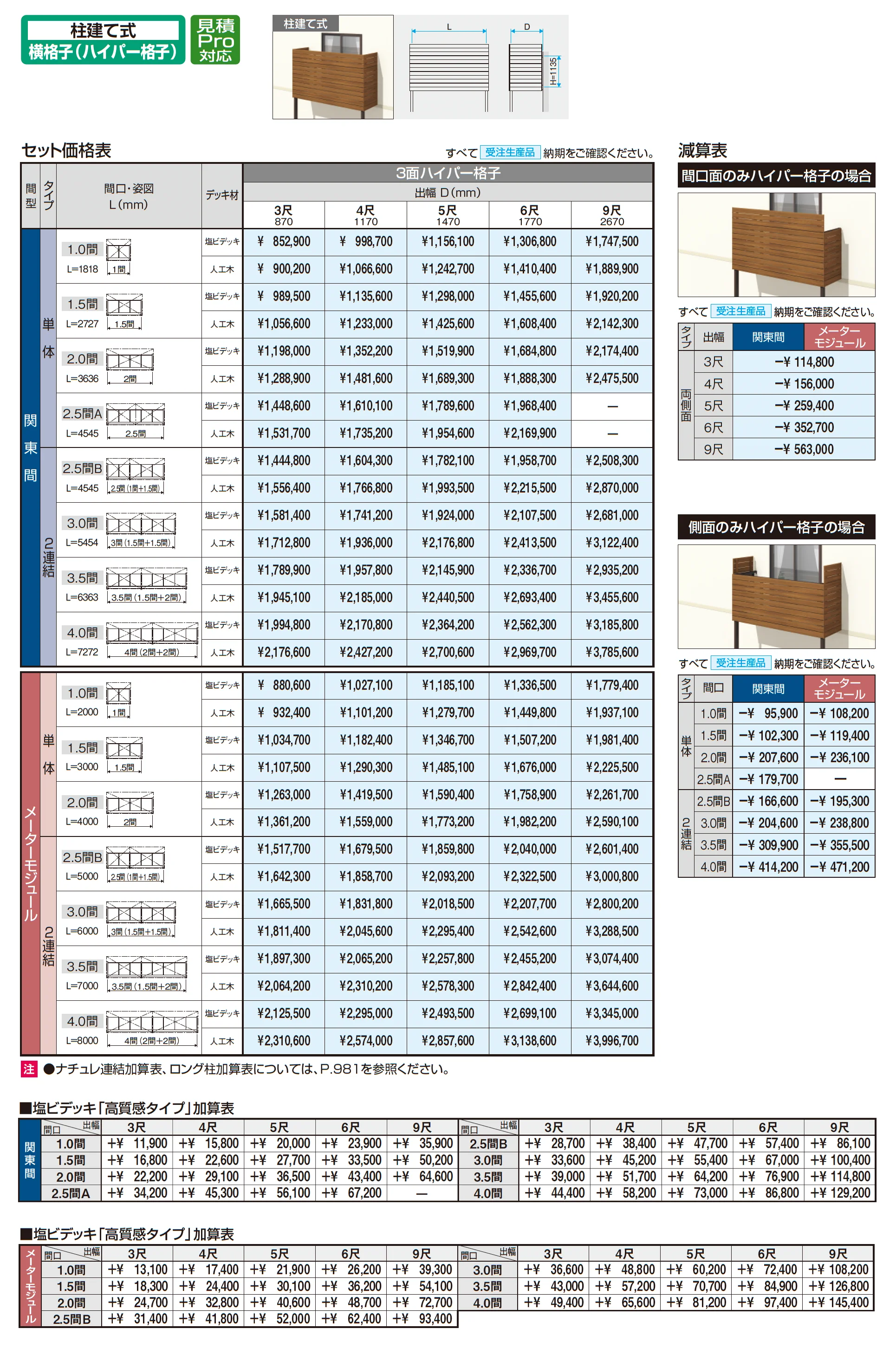 オルネ(柱建て式 横格子(ハイパー格子))_価格_1