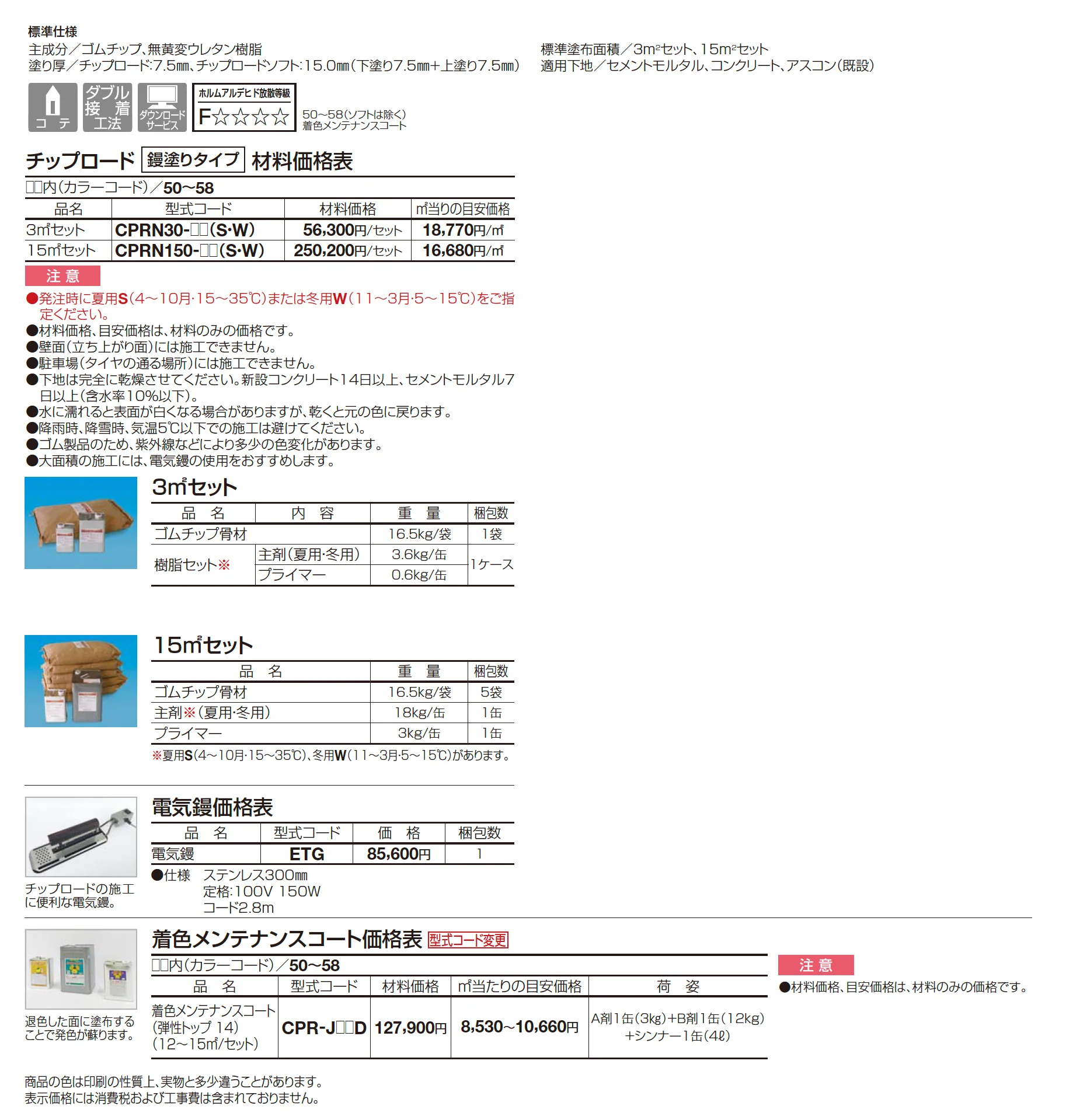 チップロード(鏝塗りタイプ)_価格_1