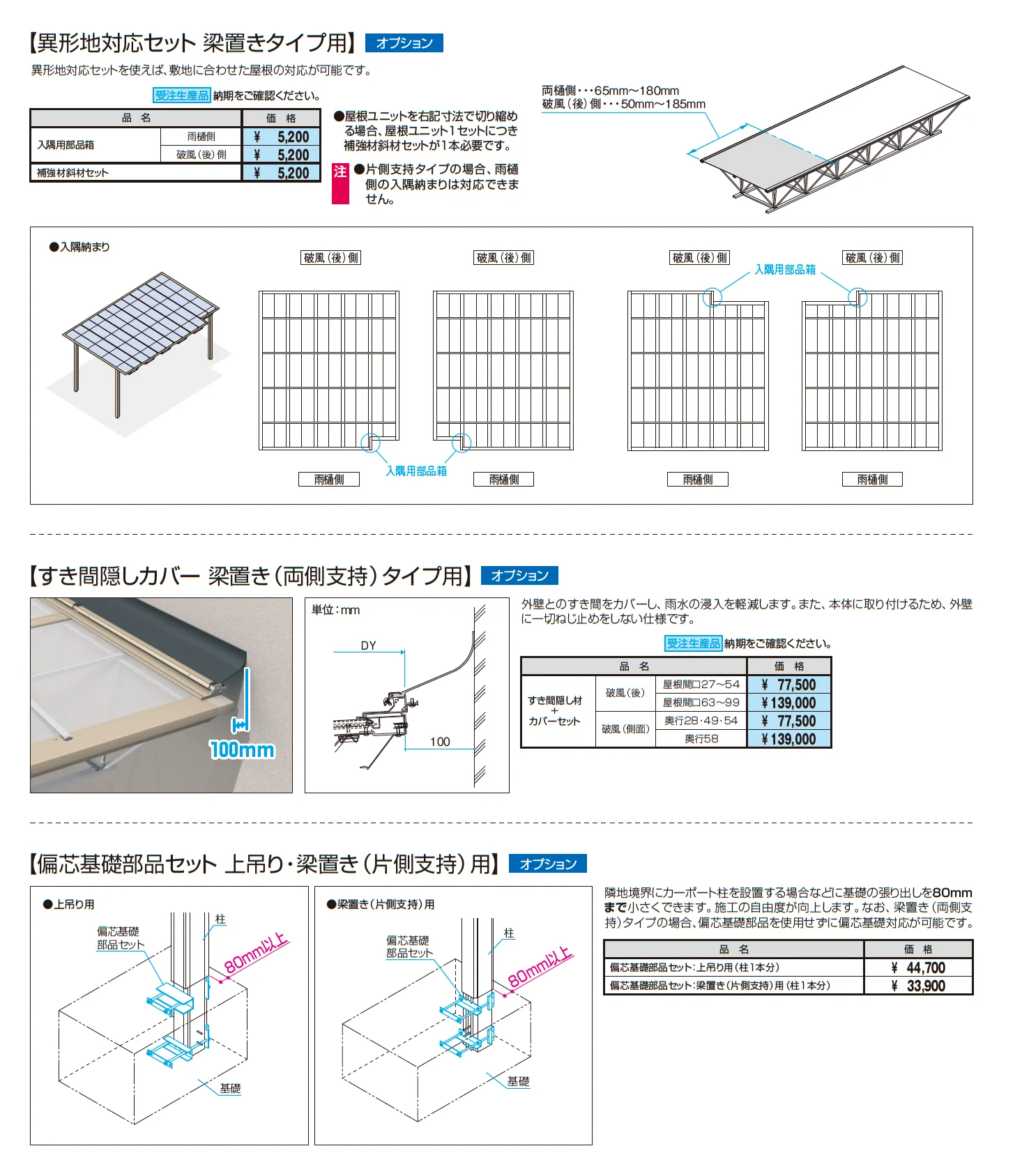 M.シェードⅡ 梁置きタイプ(両側支持タイプ)_価格_5