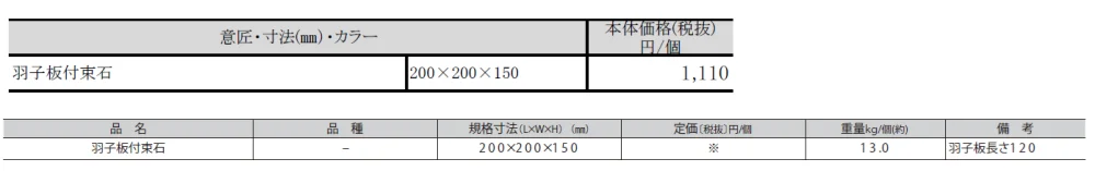 羽子板付束石【2024年版】_価格_1