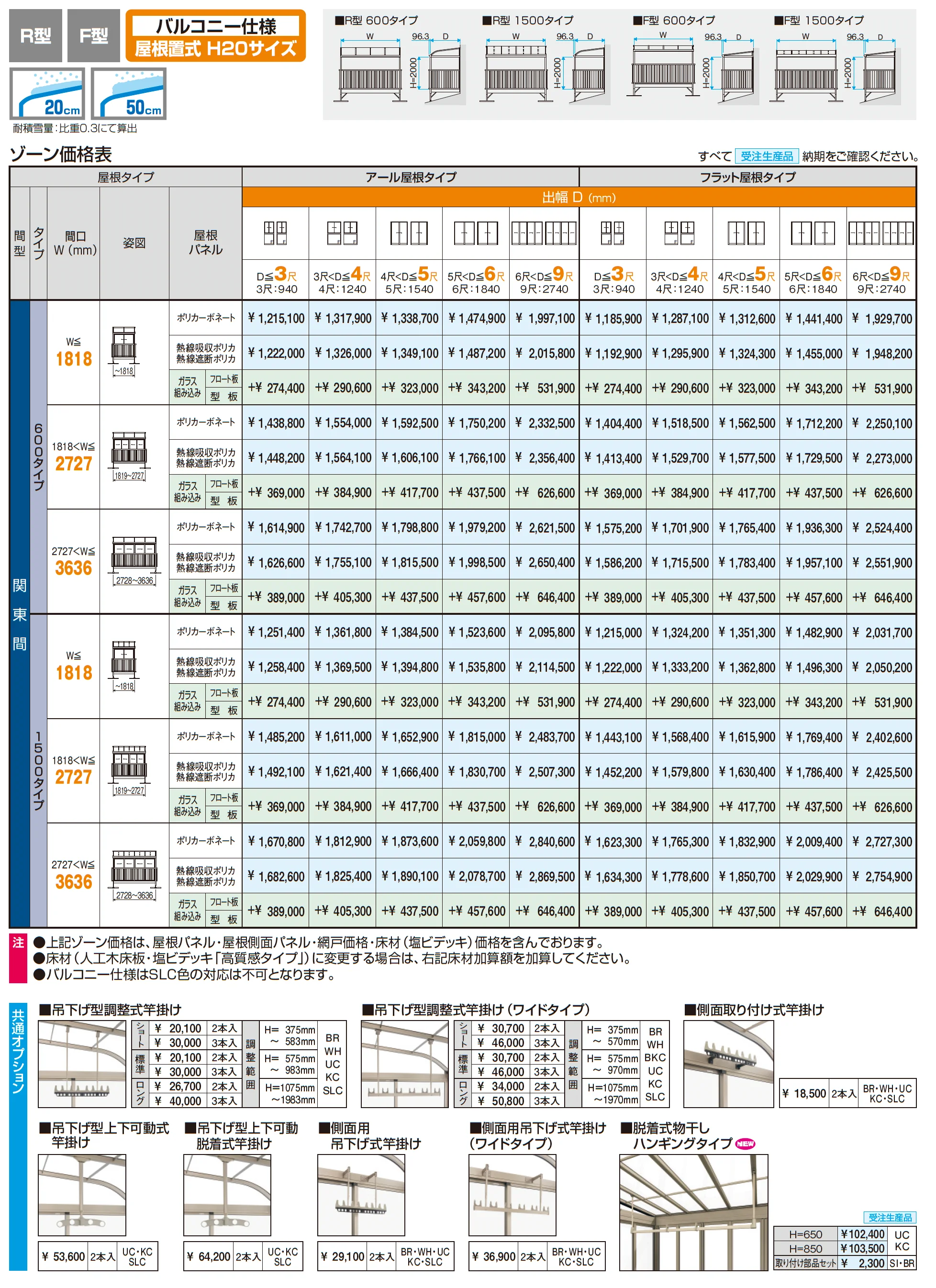 晴れもようwith特注品(バルコニー仕様/屋根置式 H20サイズ)_価格_1