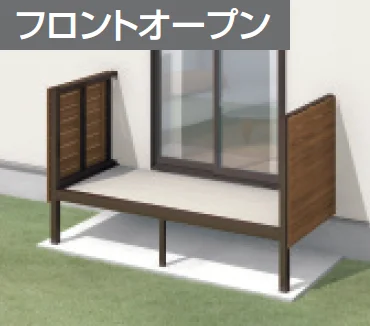 三協アルミの「オルネ特注品(庭置き式 横格子〈フロントオープン〉)【2025年10月価格改訂版】」