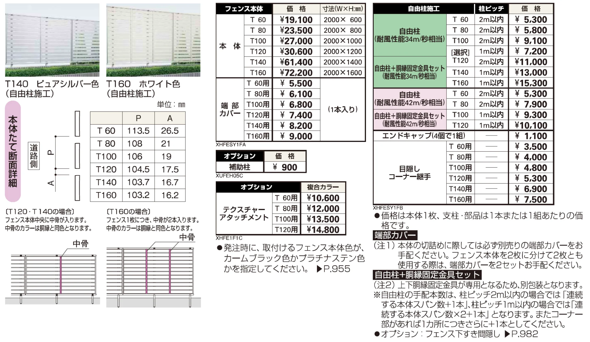 シンプレオ フェンスSY1F型 横スリット【2023年版】_価格_1