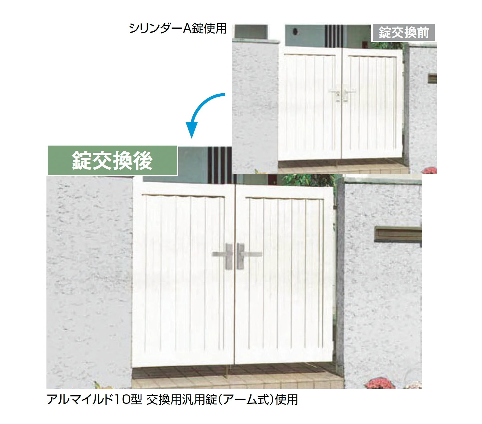 LIXILの「交換用汎用錠(アーム式)」のサブ画像1