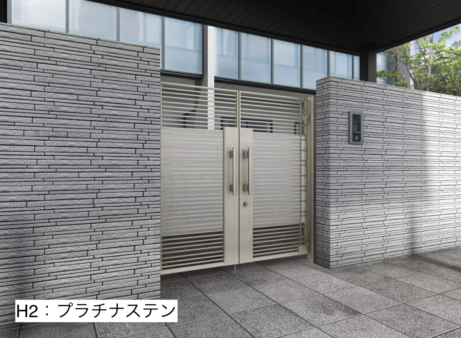 YKK APの「電気錠付共用門扉 シャローネ 門扉 SA01型【2025年版】」のサブ画像1
