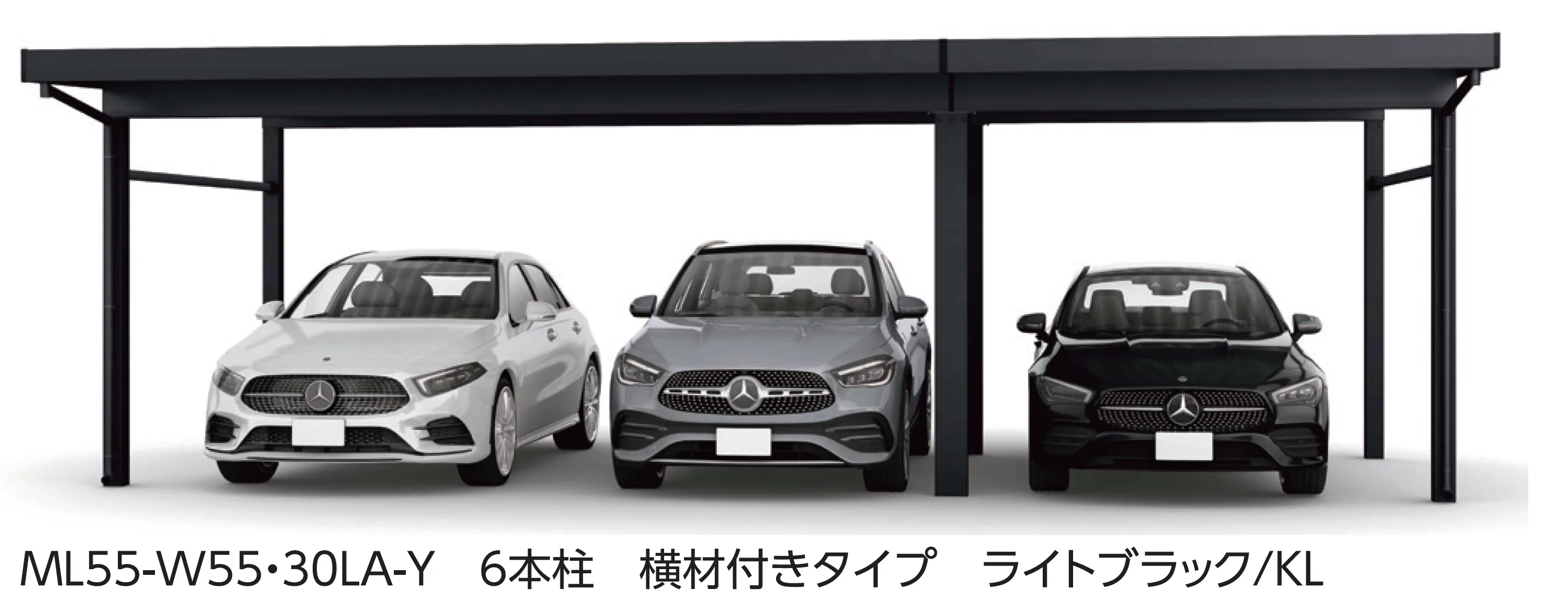 大仙の「SSポートGⅢ 積雪150cm Aタイプ・Bタイプ横(2)連棟セット/3台用」