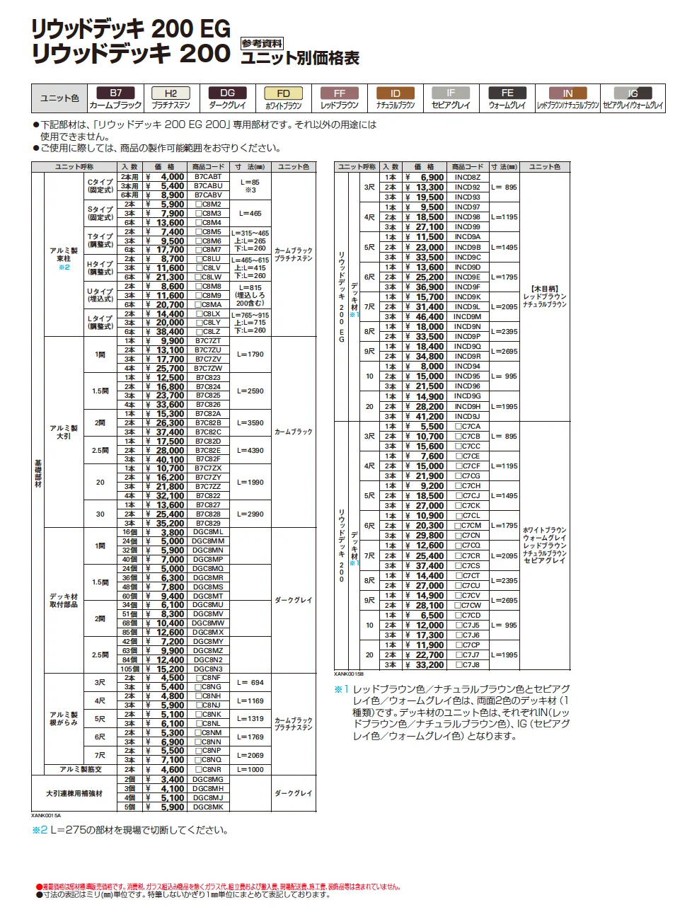 リウッドデッキ 200 EG【2025年版】【廃番】_価格_2