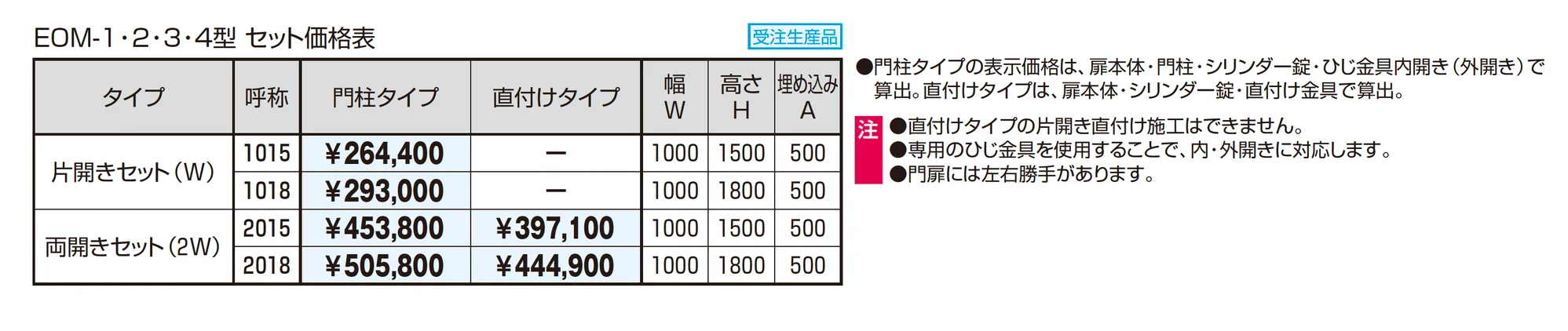 大型鋳物門扉 ランディーナ1型_価格_1