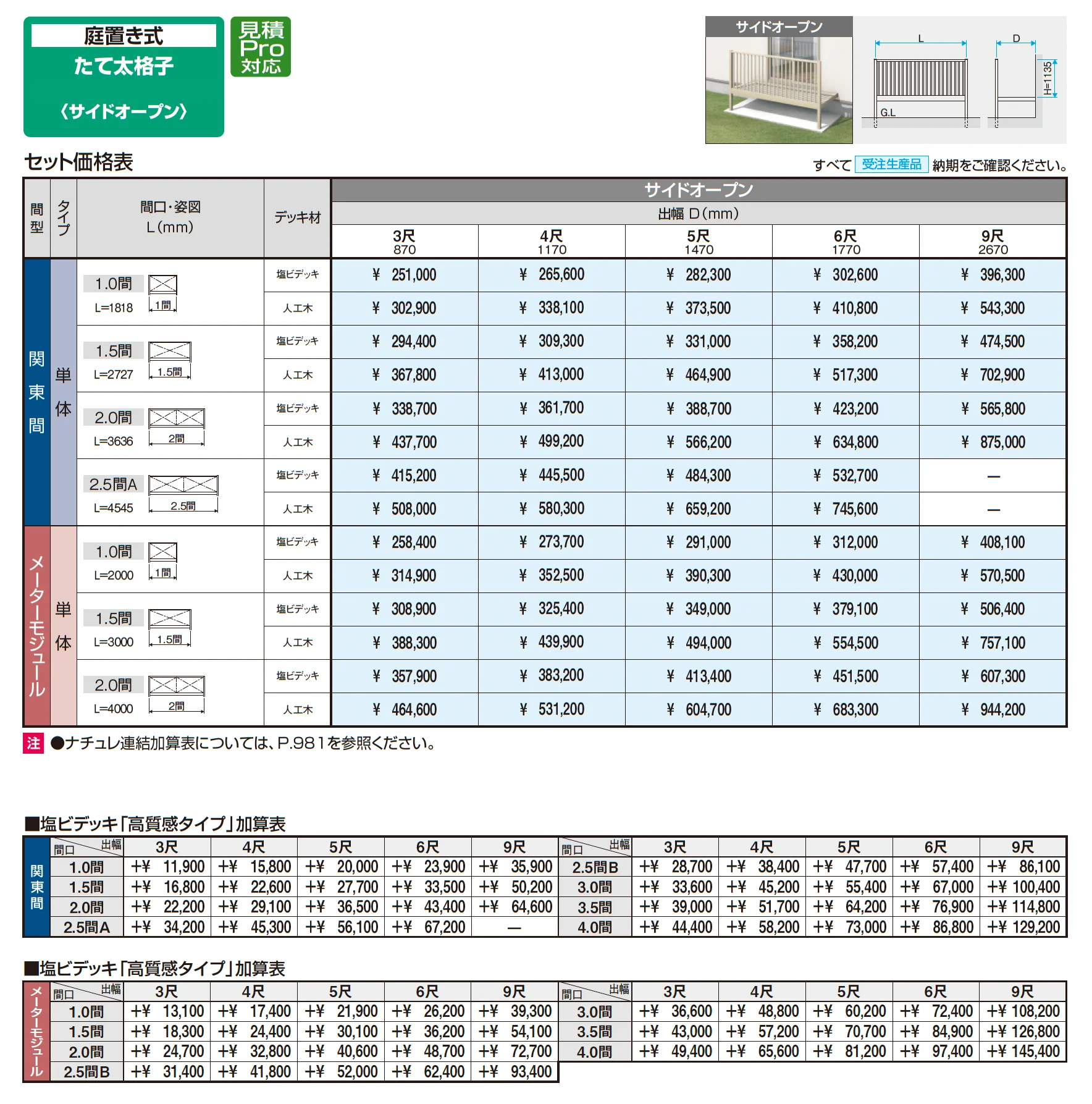 オルネ(庭置き式 たて太格子〈サイドオープン〉)_価格_1