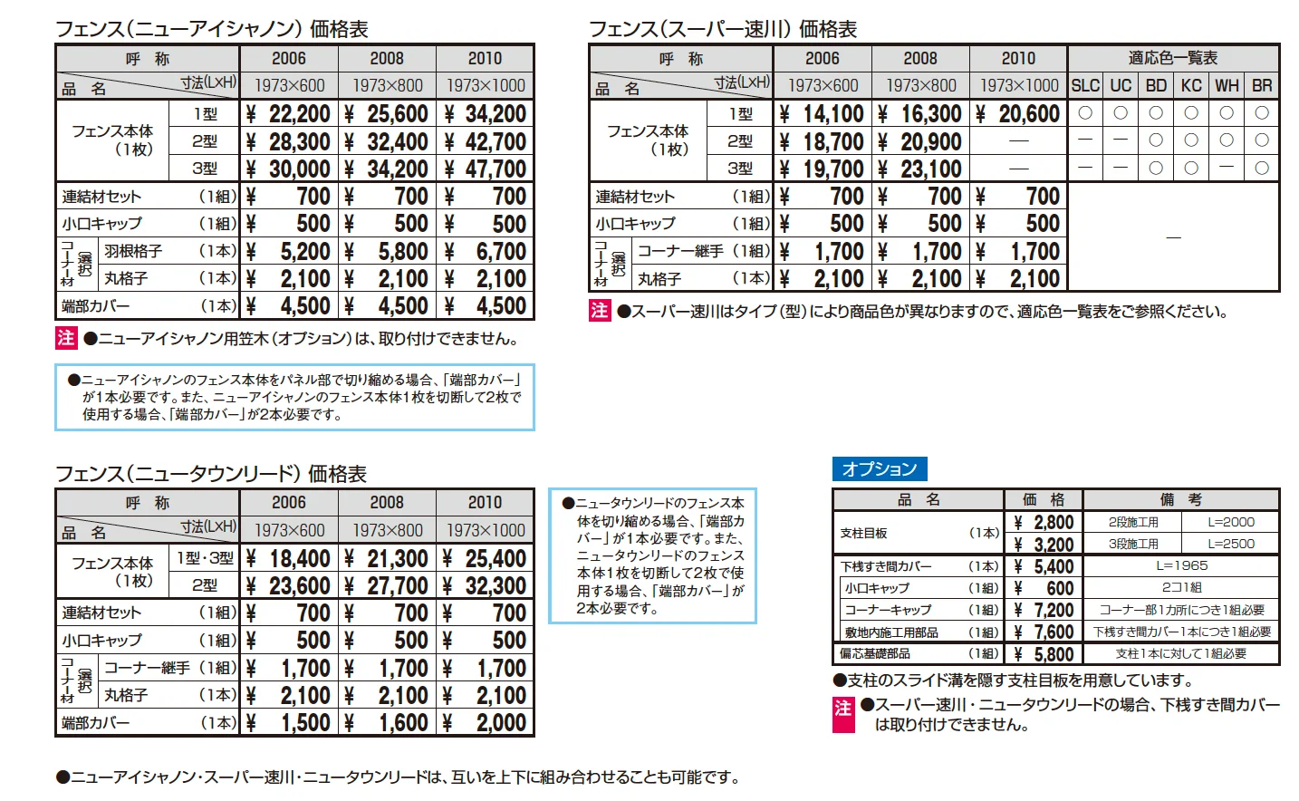 2段フリー支柱［60角支柱］ニューアイシャノン・スーパー速川・ニュータウンリード【2024年版】_価格_2