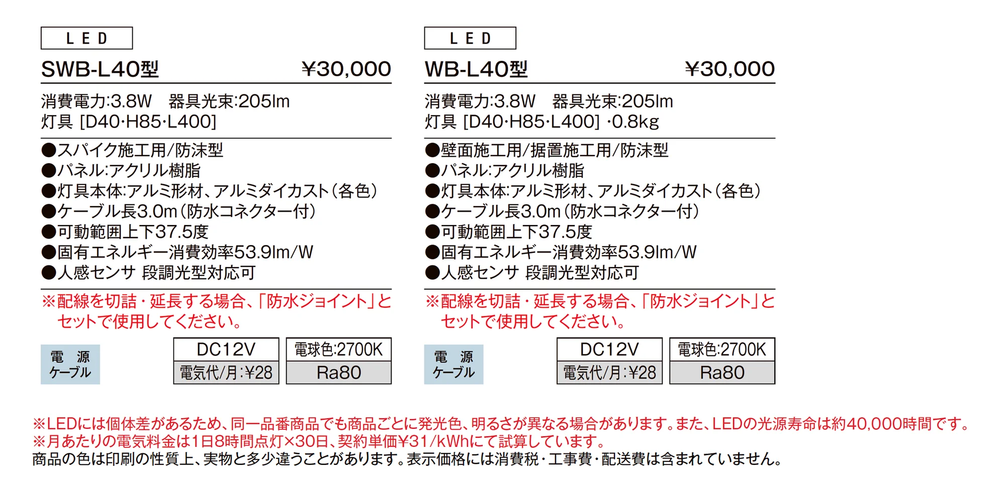 ウォールバーライト SWB-L40型 / WB-L40型_価格_1
