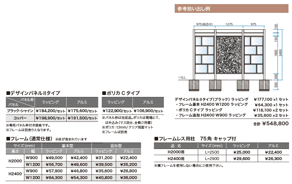 デザインパネルⅡ 【2022年版】_価格_1