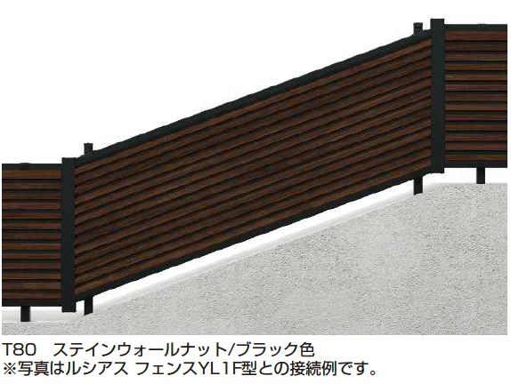YKK APの「ルシアス フェンス YL1FK型 傾斜地用横ルーバー【2025年版】」
