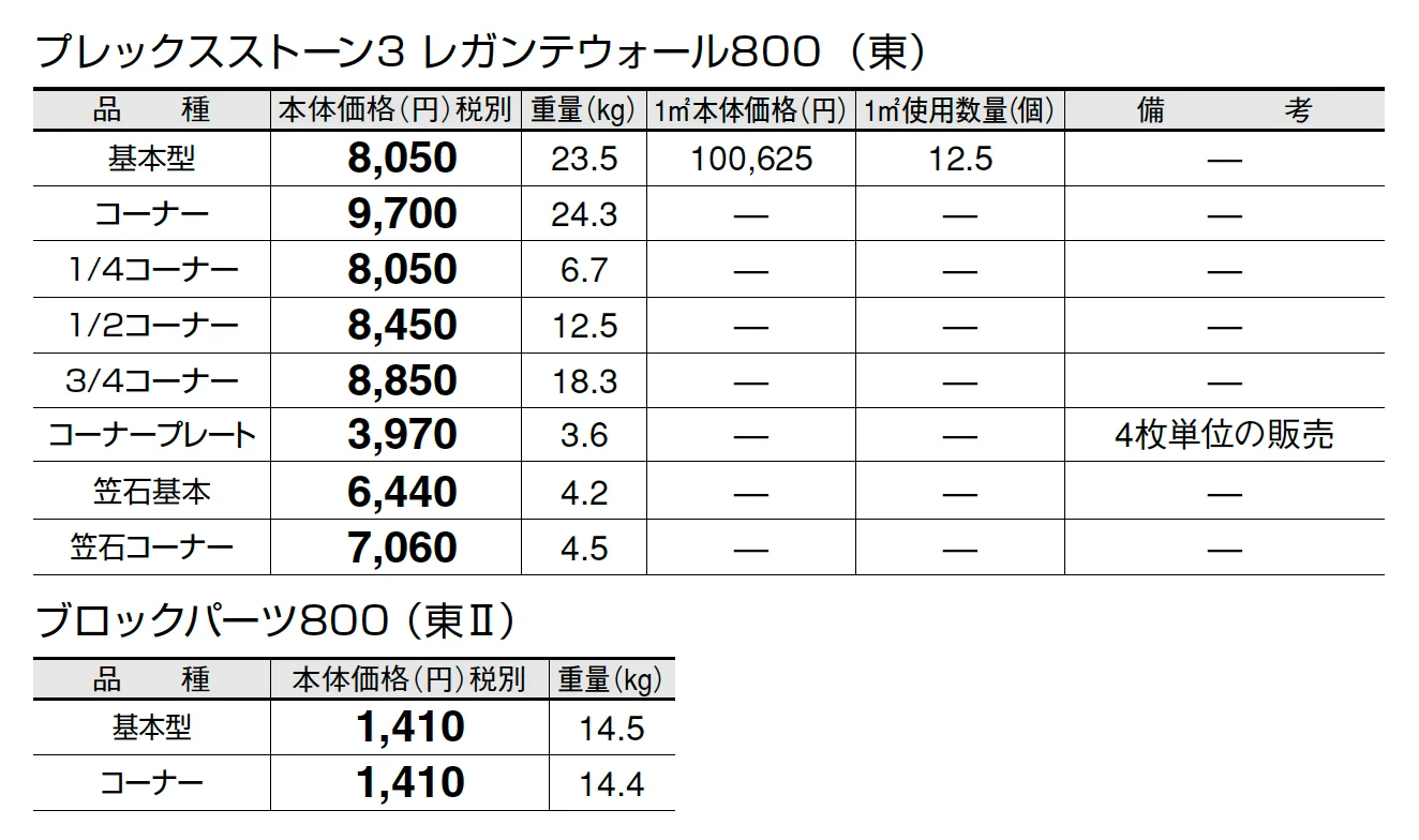 プレックスストーン3 レガンテウォール 800【2025年版】_価格_2