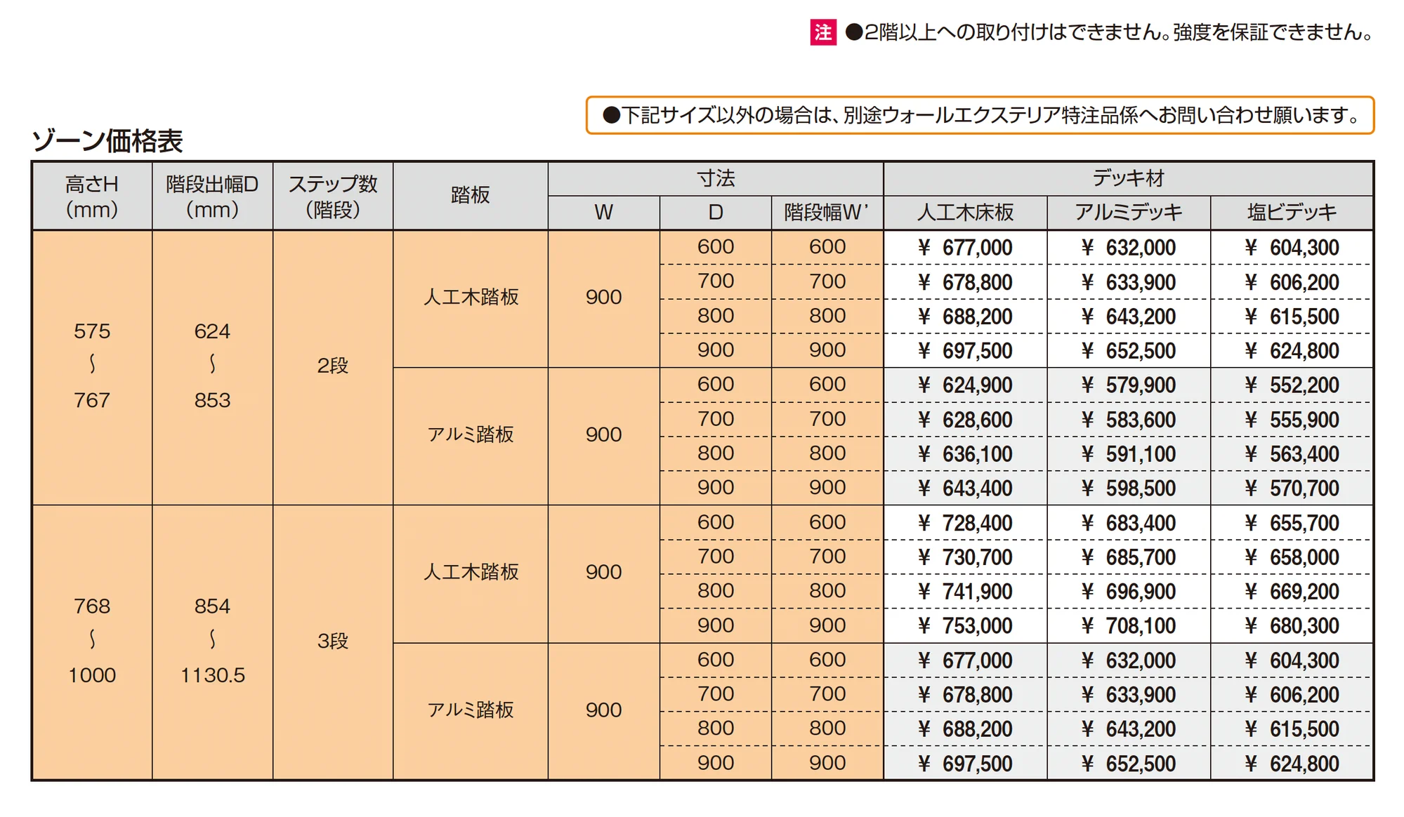 アルミ階段 独立ステップ_価格_1