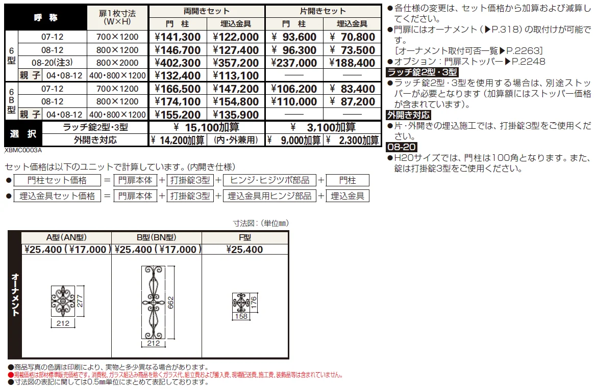 トラディシオン 門扉6型【2024年版】_価格_1