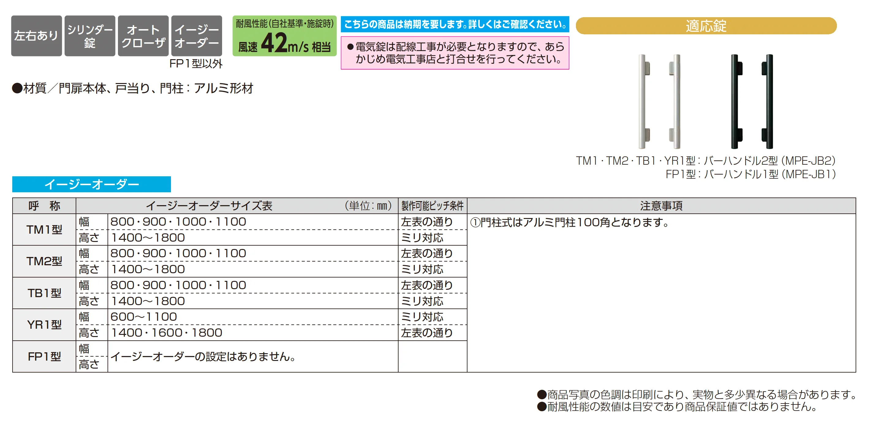 〔ポケットキーシステム〕電気錠付 エクスティアラ 門扉 TM2型_価格_2