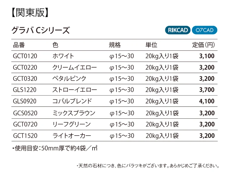グラバCシリーズ_価格_1