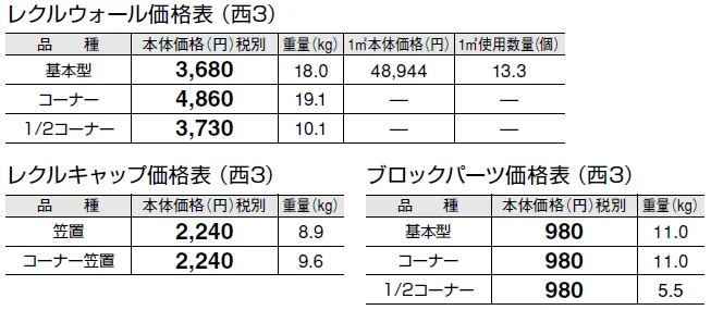 レクルウォール【2024年版】_価格_5
