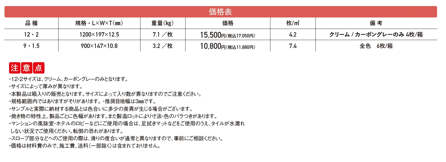 ウッドライクフェイス(屋内外耐用タイル）【2025年版】_価格_1