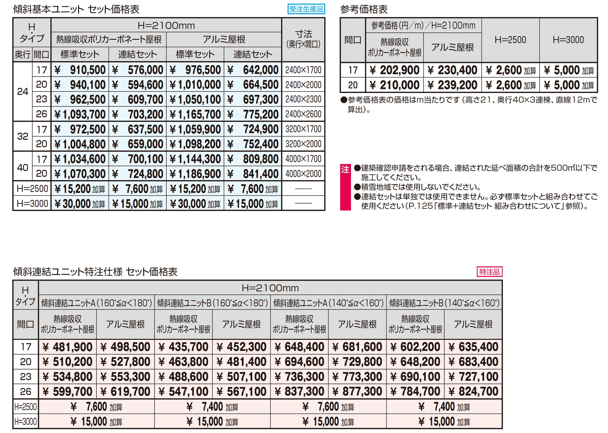 レイロード 一本柱タイプ(偏芯柱) 傾斜基本ユニット_価格_1