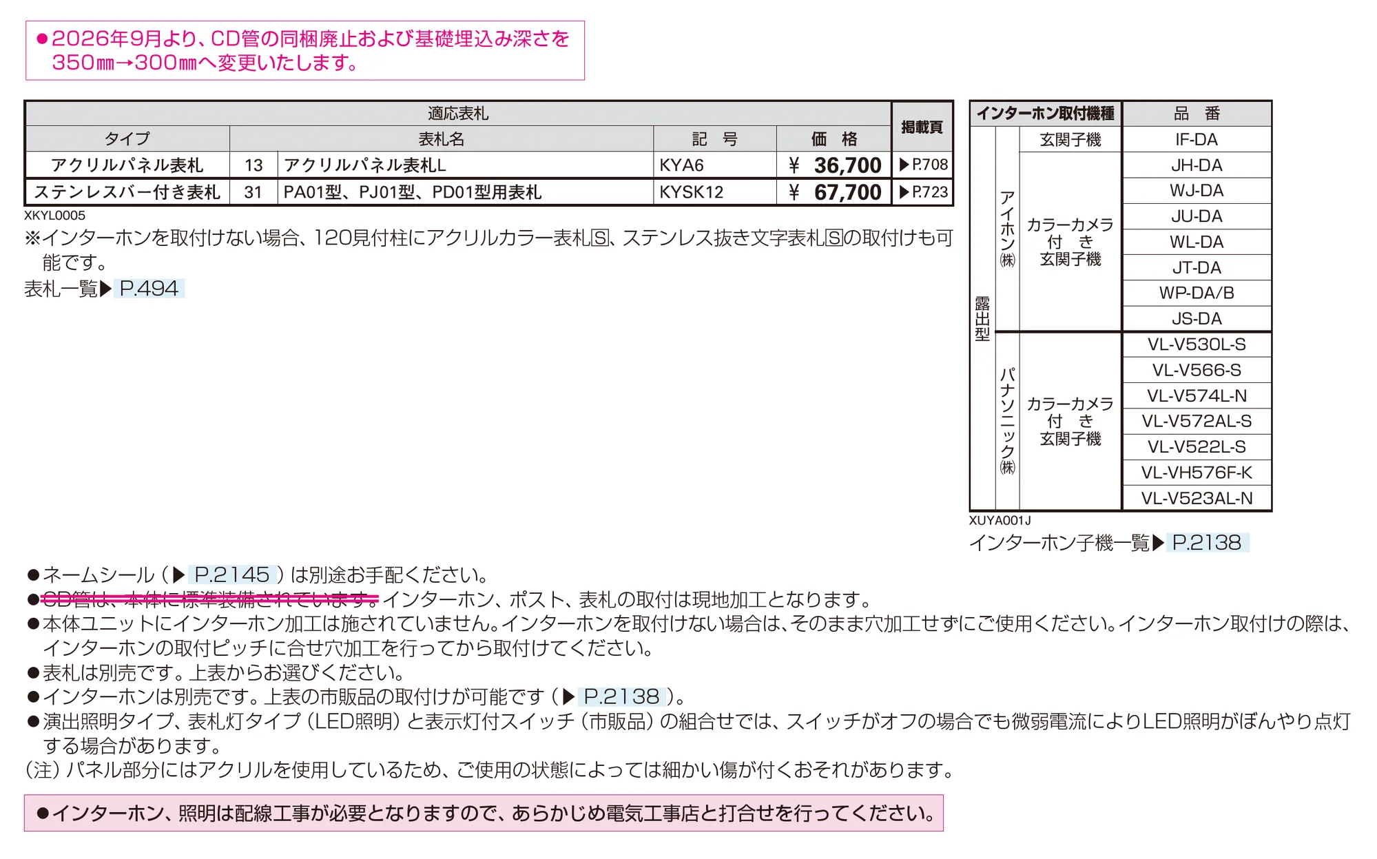 ルシアス ポストユニット PD01型_価格_2