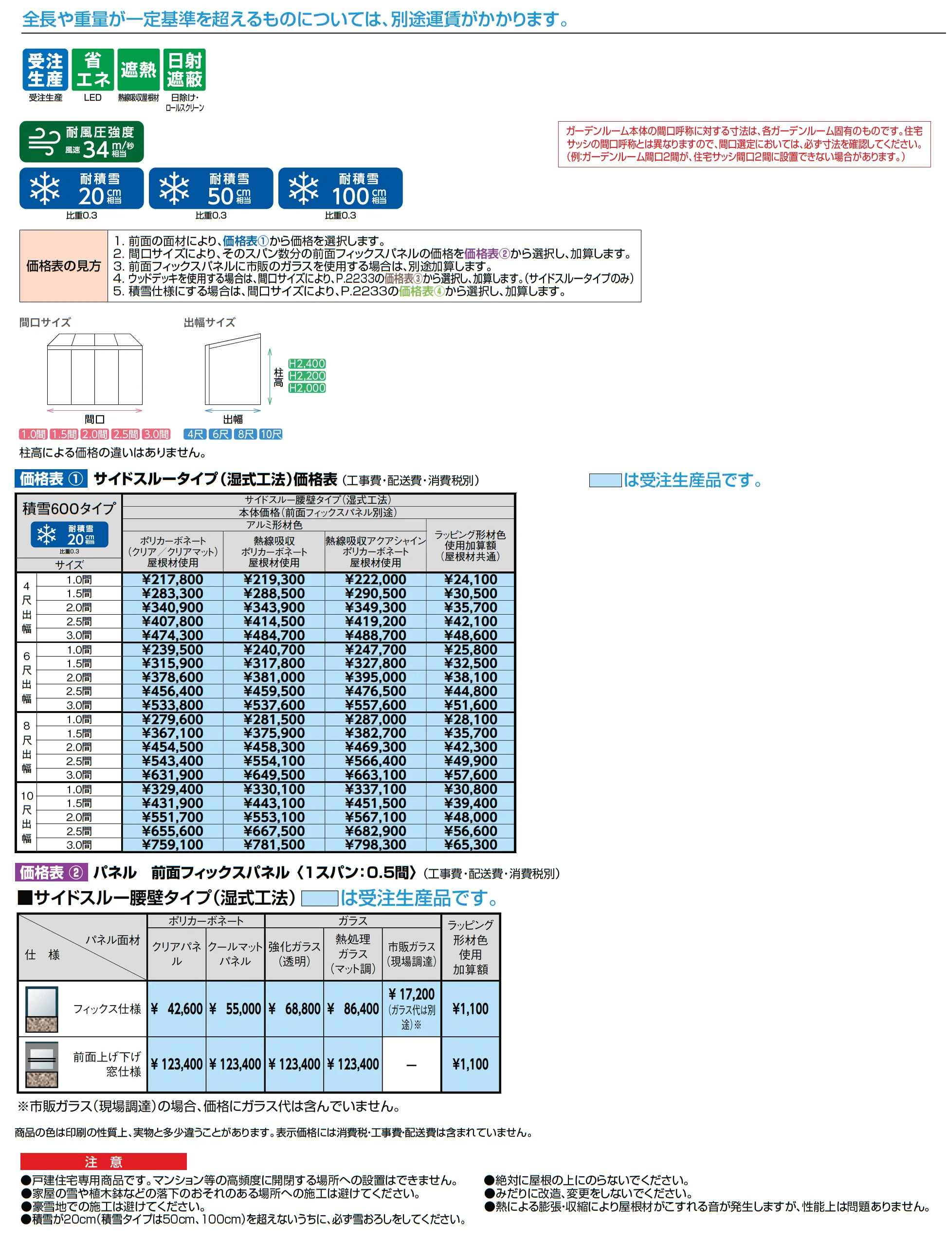 ココマ サイドスルー腰壁タイプ(湿式工法)_価格_1