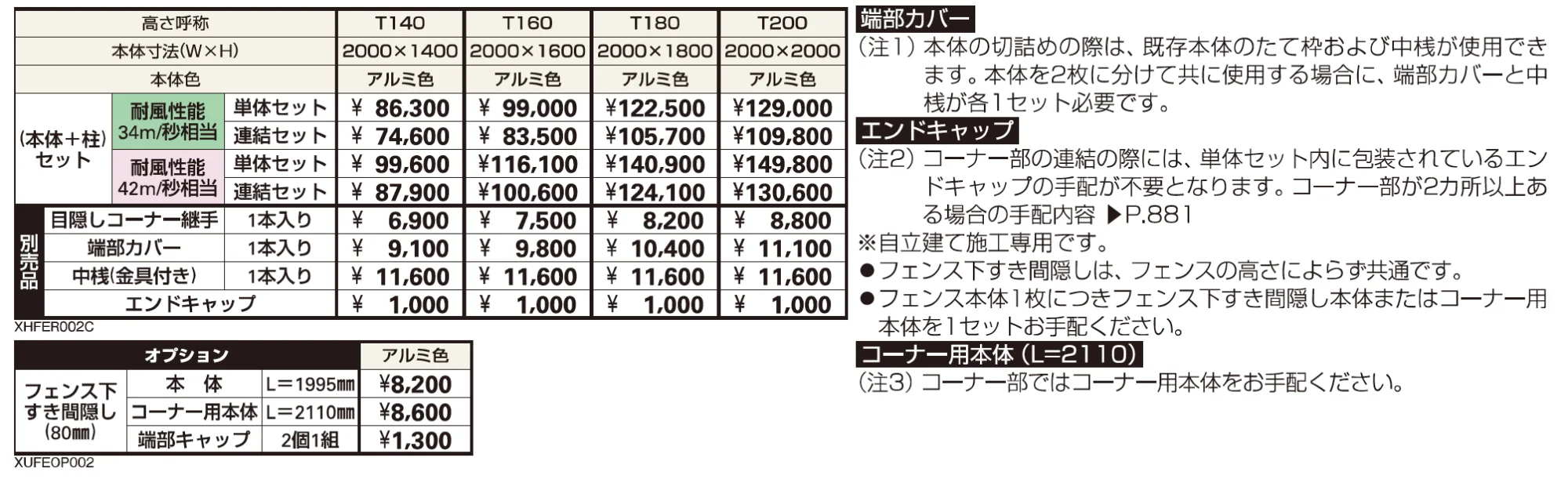 シンプレオ スクリーンフェンスR2型【2023年版】_価格_1