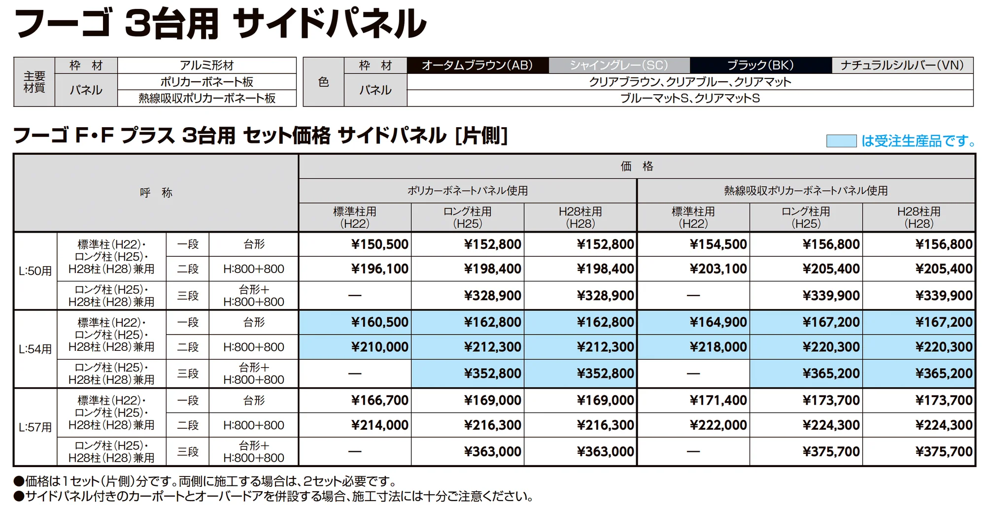 フーゴF 3台用 柱間口移動_価格_3