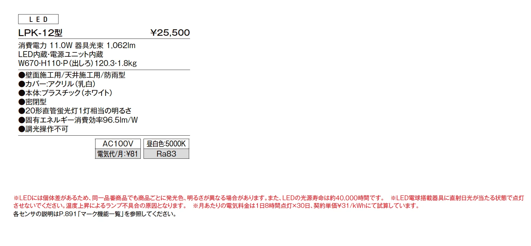 ウォールライト LPK-12型【2025年版】_価格_1