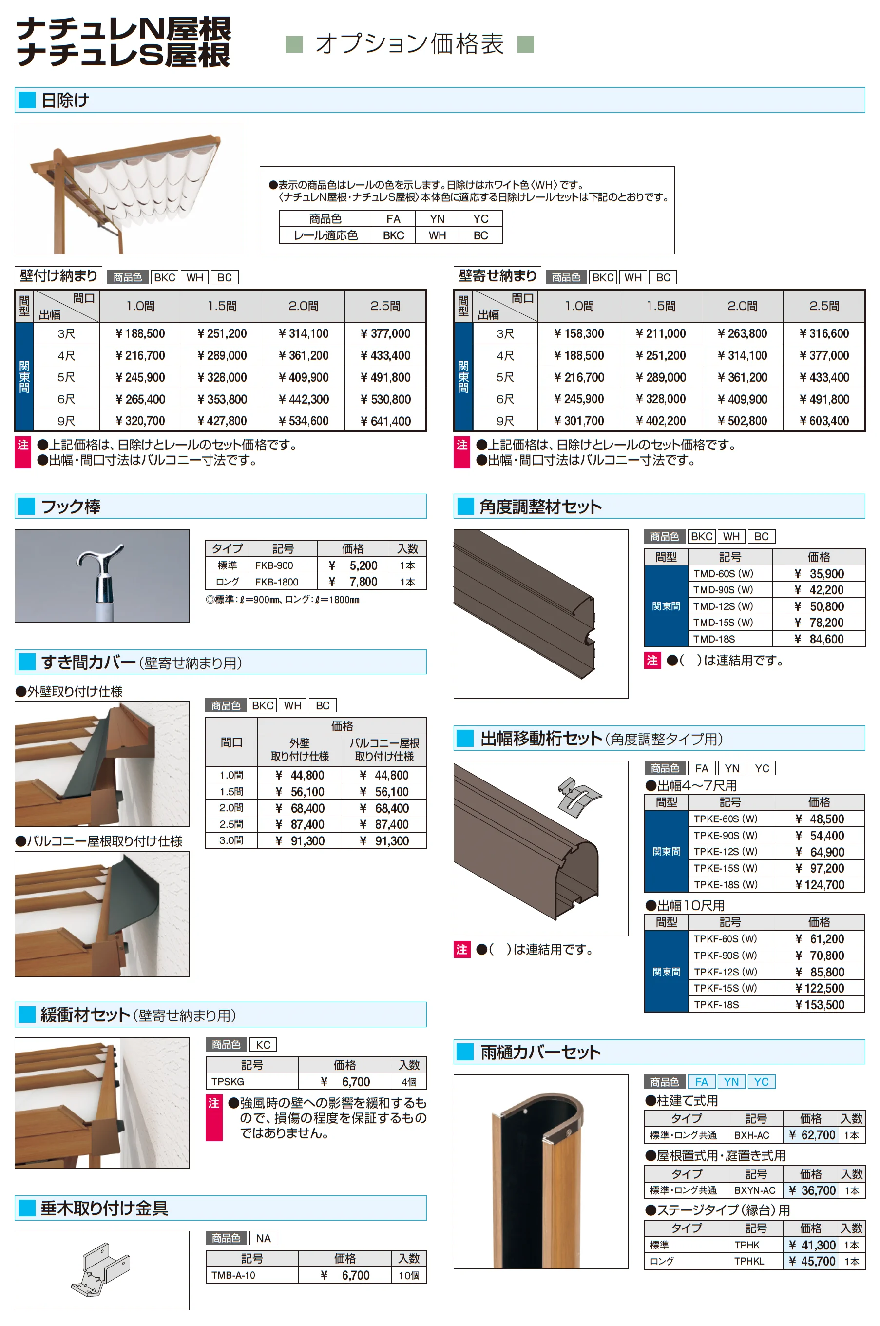 ナチュレS屋根(オルネ ステージタイプ(縁台)用 600タイプ 壁付け納まり)_価格_2