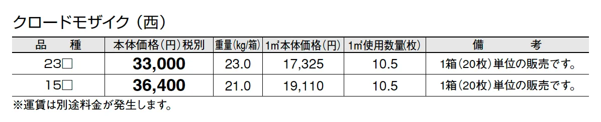クロードモザイク【2025年版】_価格_2