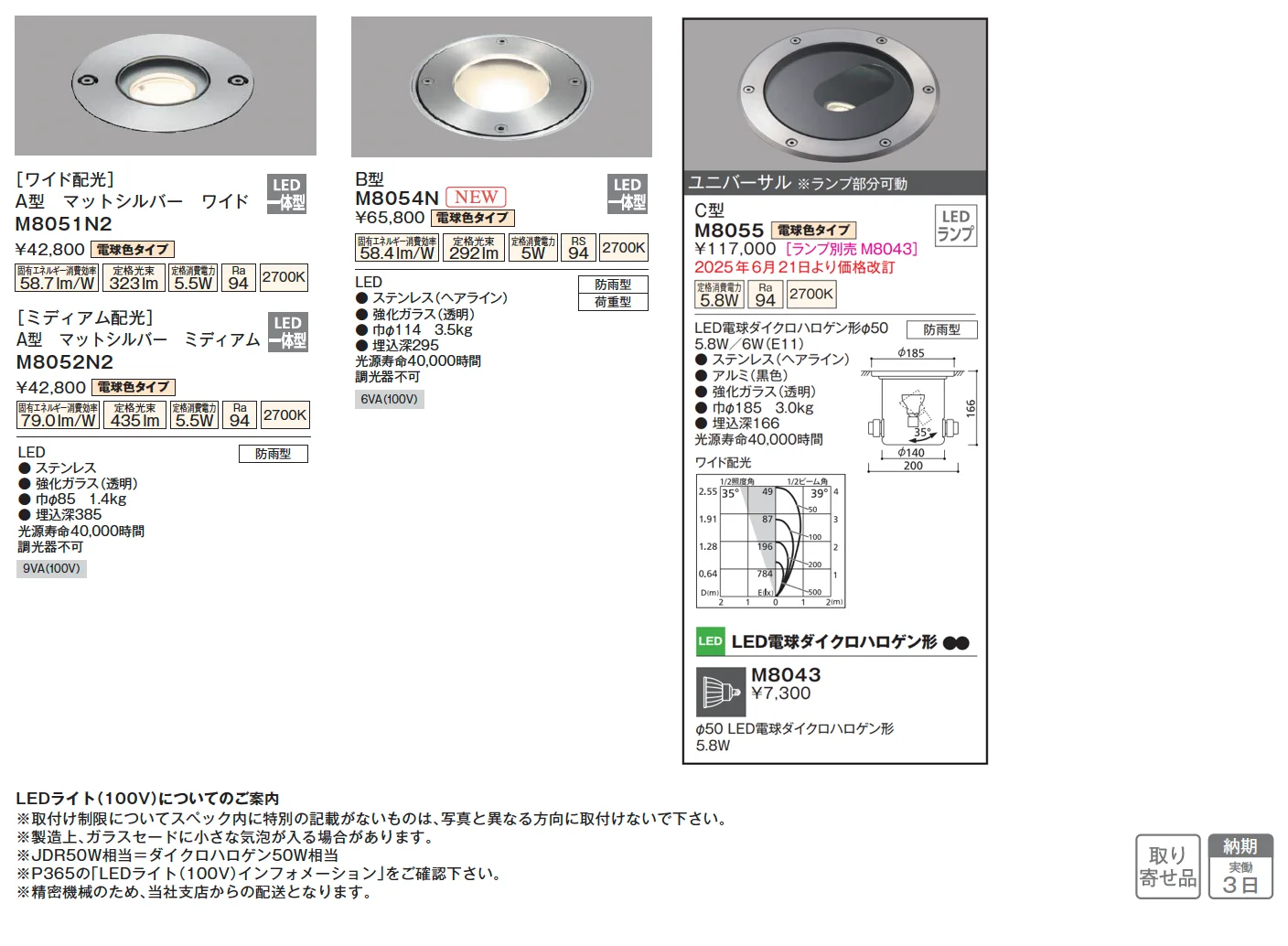 LEDライト(100V)  グラウンドアップライト【2025年版】_価格_1