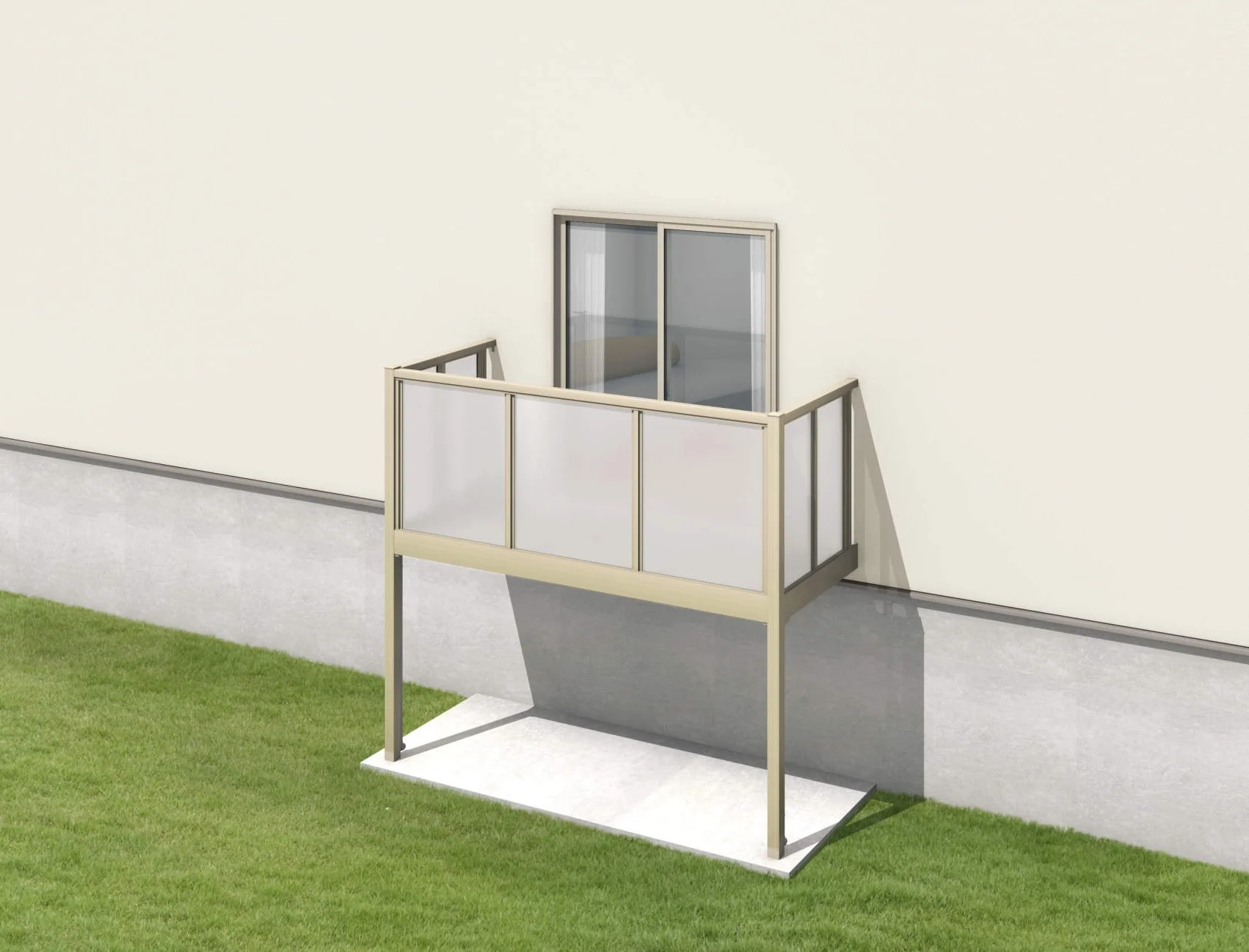 三協アルミの「オルネ(柱建て式 ショートタイプ〈ポリカーボネート〉)」