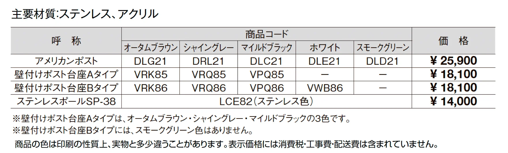 アメリカンポスト_価格_1