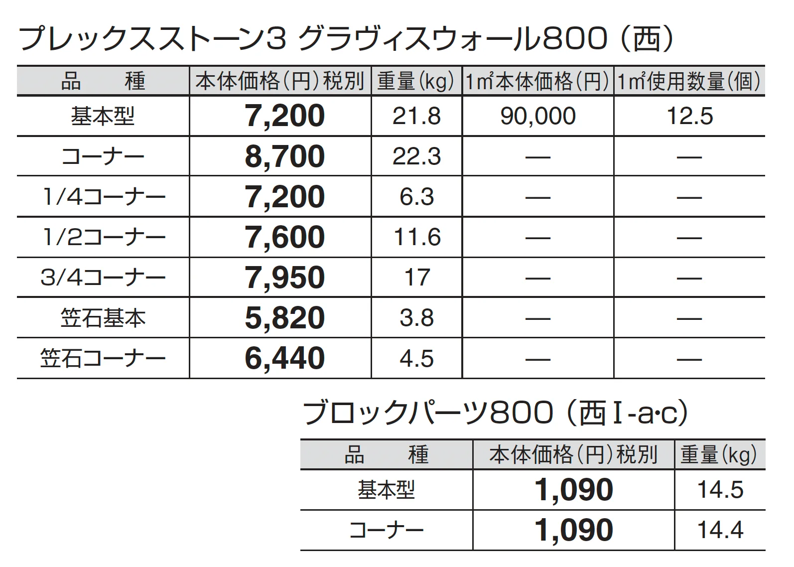 プレックスストーン3 ラデアウォール 800_価格_3