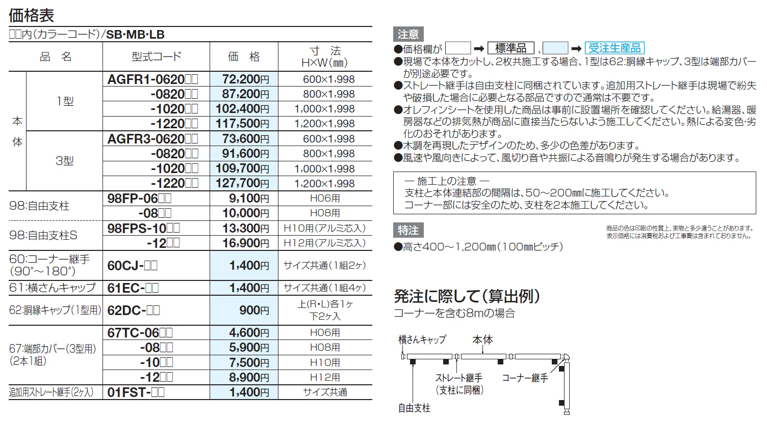 アレグリアフェンス1型【2024年版】_価格_1