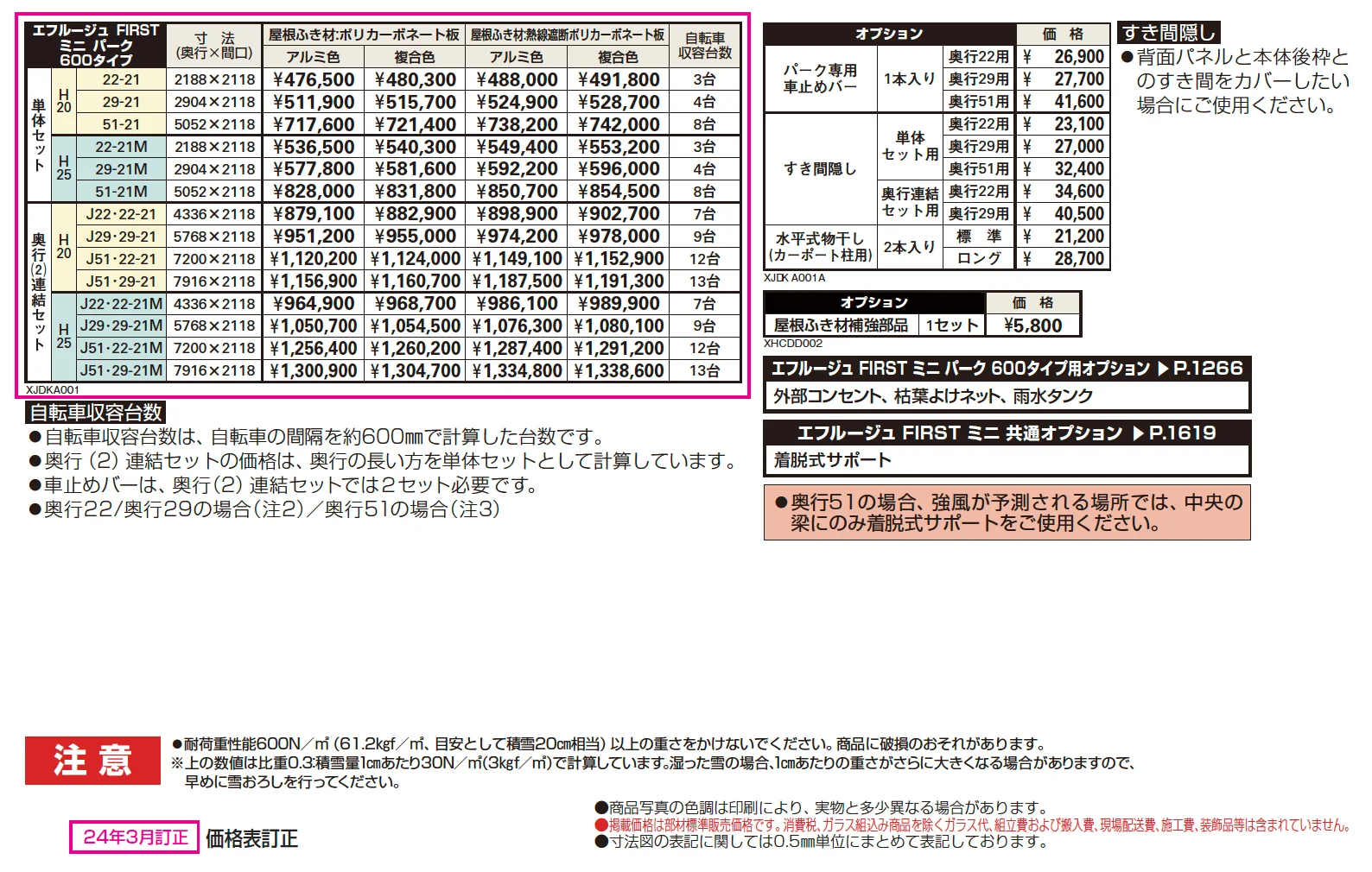 エフルージュ FIRST ミニ パーク 600タイプ 単体セット／奥行（2）連結セット【2024年版】_価格_1