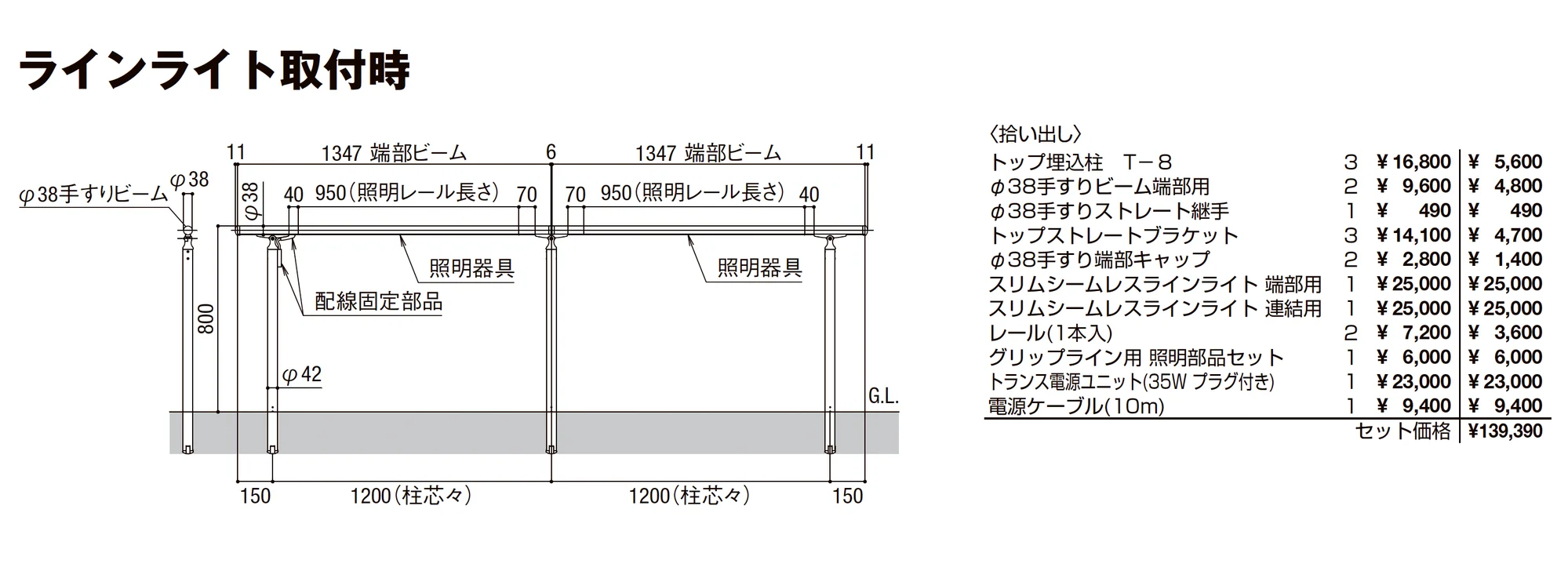 グリップライン 歩行補助手すり_価格_3