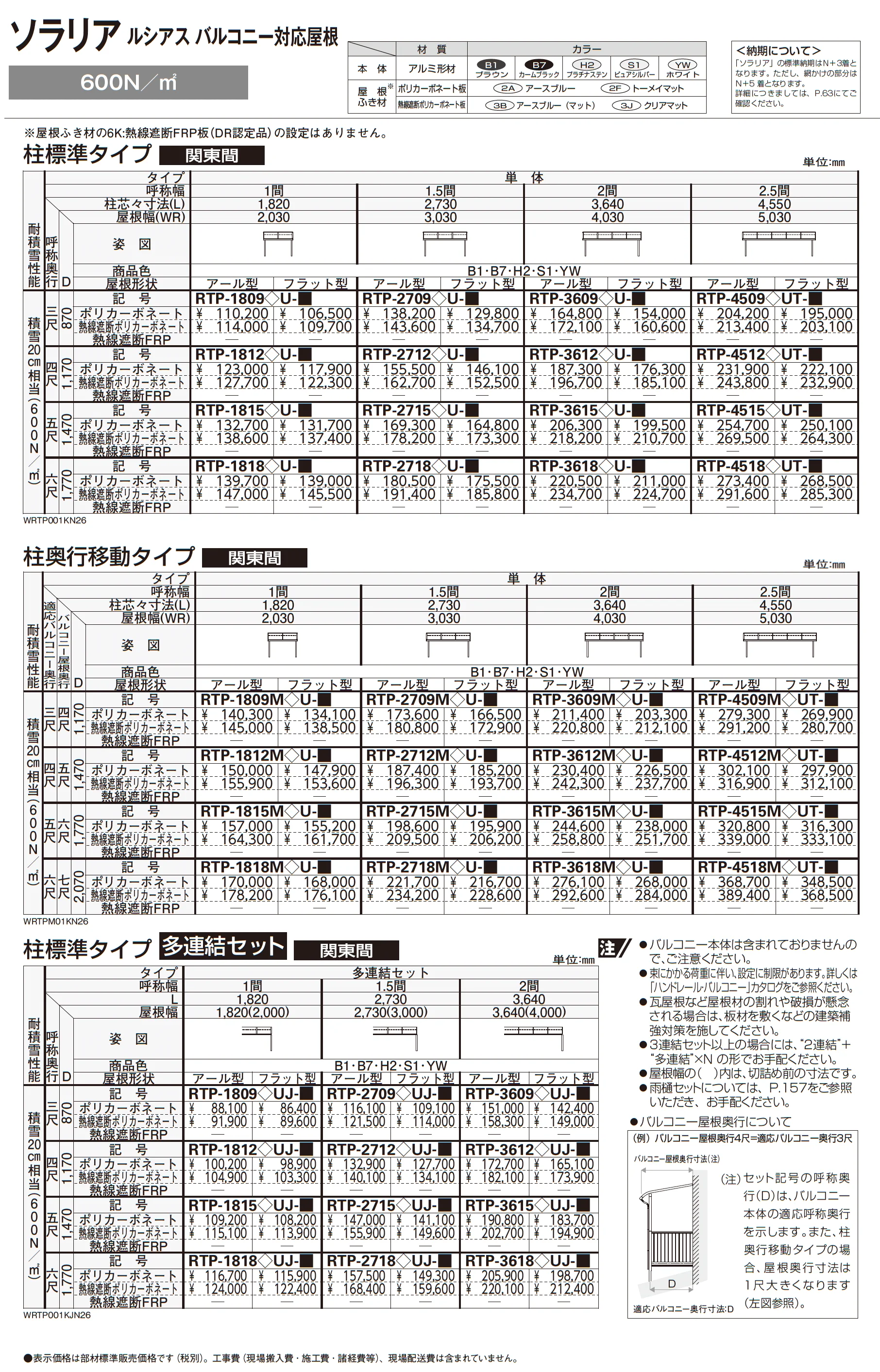 ソラリア ルシアス バルコニー対応屋根_価格_1