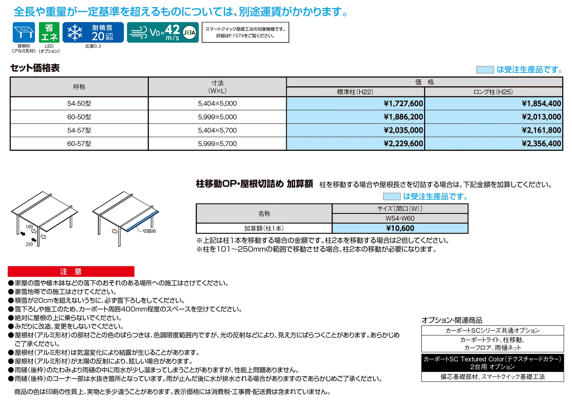 カーポートSC Textured Color(テクスチャードカラー)2台用_価格_1